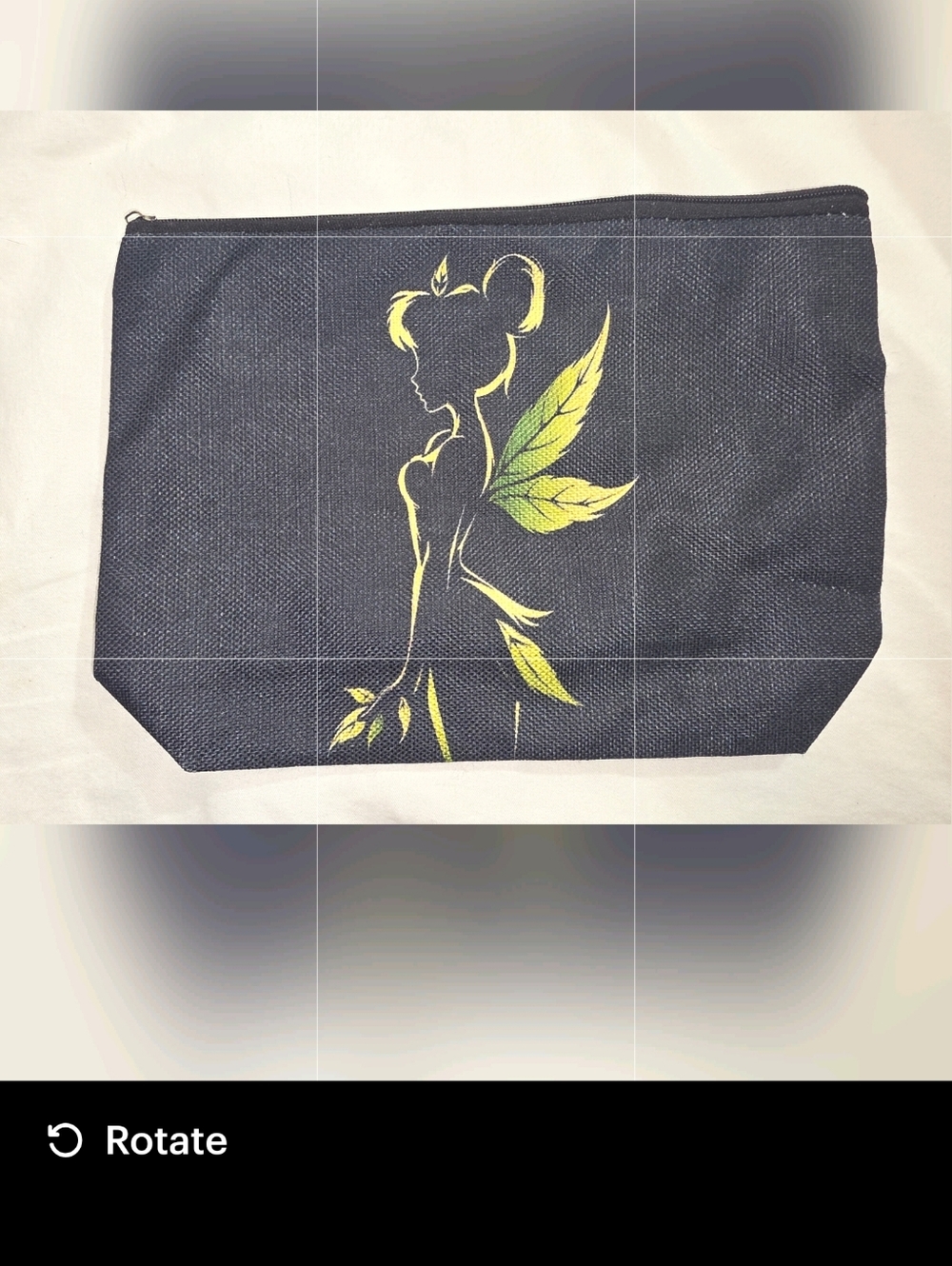 New Large Disney Tinkerbell Cosmetic Bag Pouch Purse 7.5x10 Inches!